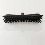 Hard Bristle Deck Brush Steel Handle Heavy Duty Push Broom For Tough Cleaning