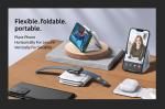 Earphone 3In1 Magnetic Wireless Charger Folding With Night Light Black