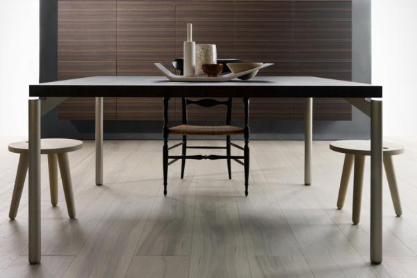 Buy cheap Wood Top Rectangle Modern Dining Room Tables Stainless Steel European Design from wholesalers