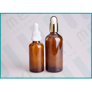 5ml - 100ml Amber Dropper Bottles , Cosmetic Essential Oil Dropper Bottle