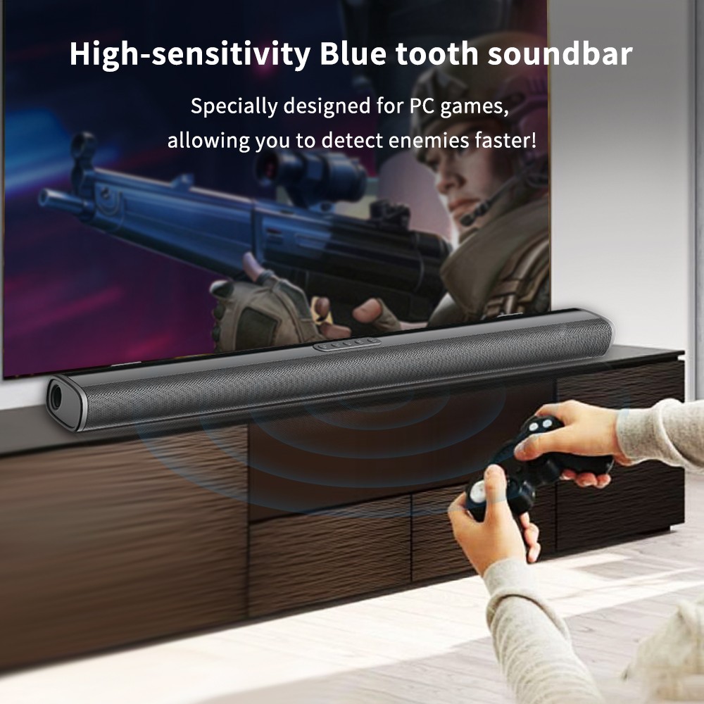 Remote Control 30W TV Sound Bar for Laptop PC Theater Portable Wireless Home Speaker