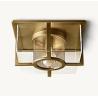 Buy cheap Inner Cylindrical Shade Brass Ceiling Light Flush Mount 40w from wholesalers