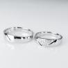 Buy cheap Unique Design Weeding White Gold 8.5g Diamond Couple Rings from wholesalers