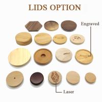 Buy cheap Reusable Bamboo Jar Lids with Straw Hole 70mm Bamboo Drinking Storage Lid Caps product