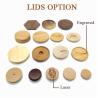 Buy cheap Stock Original Material Bamboo Regular Mouth 70mm Glass Mason Jar Bamboo Lid from wholesalers