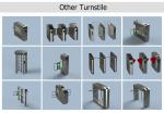 304 Stainless Steel Access Control Turnstile Gate Full Auto Tripod 550mm Channel