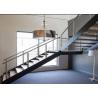 Buy cheap Red Stable Open Riser Wood Stairs , Building Floating Stairs Indoor Decoration from wholesalers