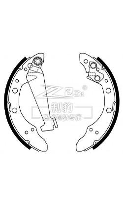 Buy cheap Volkswagen Ceramic Drum Brake Pad Low Noise Level Superior Wear Resistance 1H0698559X from wholesalers
