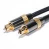 Buy cheap Toslink Digital Cable OB6.0 PVC Rope Plated Black Metal Rim Golden Interface 1.2M 2M from wholesalers