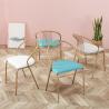 Buy cheap Eco Friendly Metal Frame Leather Dining Chair For Restaurant / Hotel / Home from wholesalers