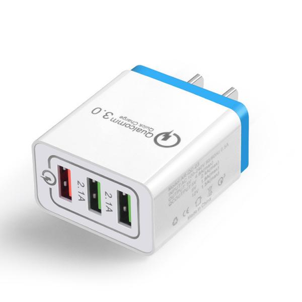 Quality 5V 2.4A USB Charger QC3.0 Fast Charging With 3 USB Output for sale
