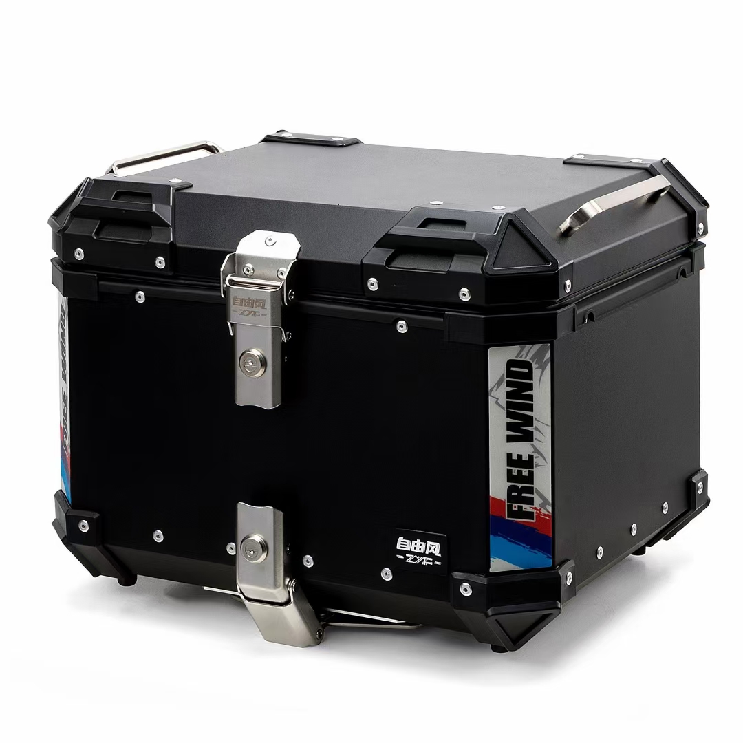 45L Motorcycle Top Box Trunk Helmet Storage Box General Aluminum Alloy Hot Inter Item