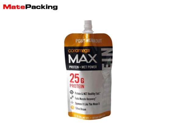 Buy cheap Stand Up Baby Food Pouches Aluminium Foil High Barrier Spout Top Protein Drink Bag from wholesalers