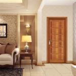 Carving Solid Engineered Fireproof Wood Doors 50mm Thick Eco Friendly