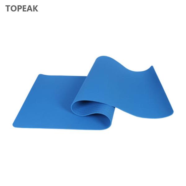 Buy cheap Double Layer Tpe Yoga Mat Safety 5mm 6mm 8mm 10mm Blue Yoga Rug Sheets from wholesalers