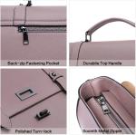 EASEGAVE WOMEN'S 17 INCH LAPTOP BRIEFCASE, VINTAGE PURPLE SAFFIANO ECO-LEATHER,