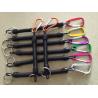 Buy cheap Kahara lanyard spring coil with golden carabina 60mm coil length black spiral keyring coil from wholesalers
