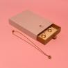 Buy cheap Small Cardboard Slide Out Jewelry Boxes With Pink And Golden Foil Logo from wholesalers