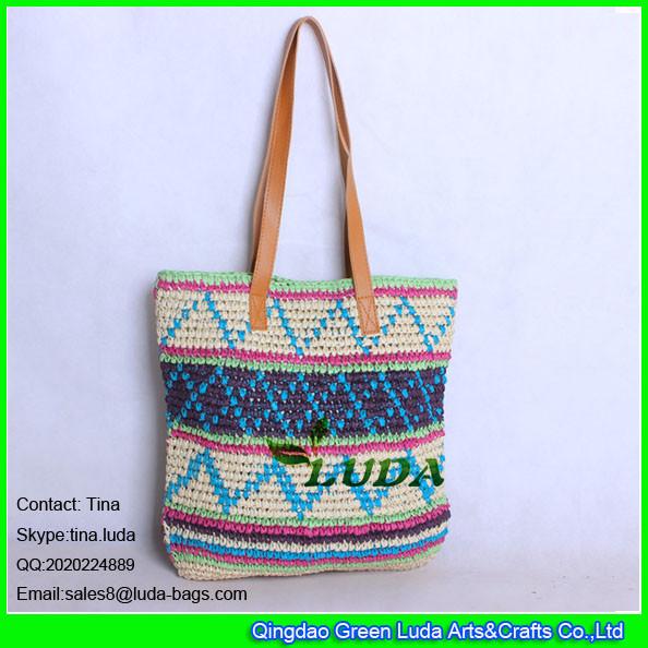 Buy cheap LUDA raffia straw crochet bag colorful fashion straw beach bag 2012 from wholesalers