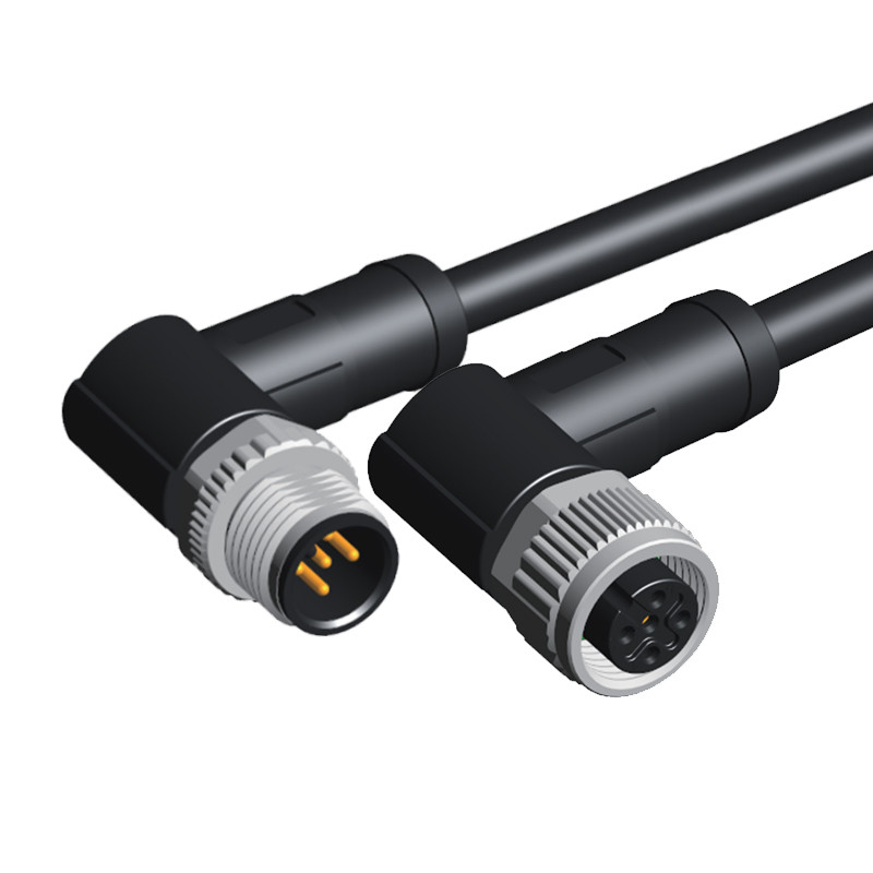 Waterproof M12 8 Pin Female Connector 5P 12P With A / D Coding