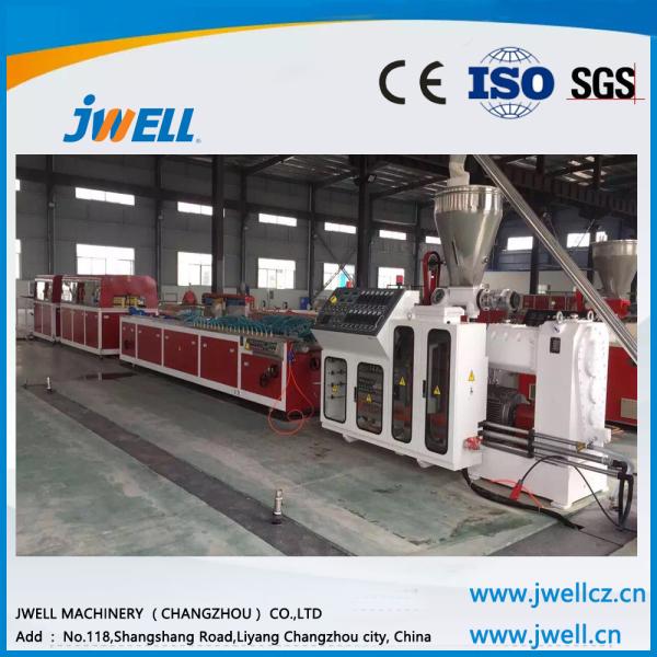 Quality Jwell PE PP WPC profile extrusion line for wood tray, indoors and outdoors floor for sale