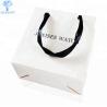 Buy cheap C2S Art Paper White Gift Bags With Handles 20×21×8cm Apparel Packaging from wholesalers