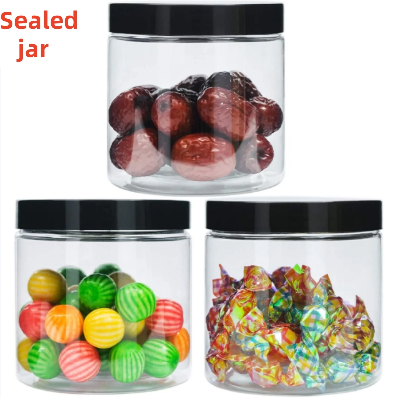 High Quality 150ml 250ml 500ml White Black Plastic Cosmetic Container PP Cream Jar with Inner Seals