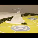 1/150 Scale Quzhou Sports Center Models Yellow Style Design Landscape Models