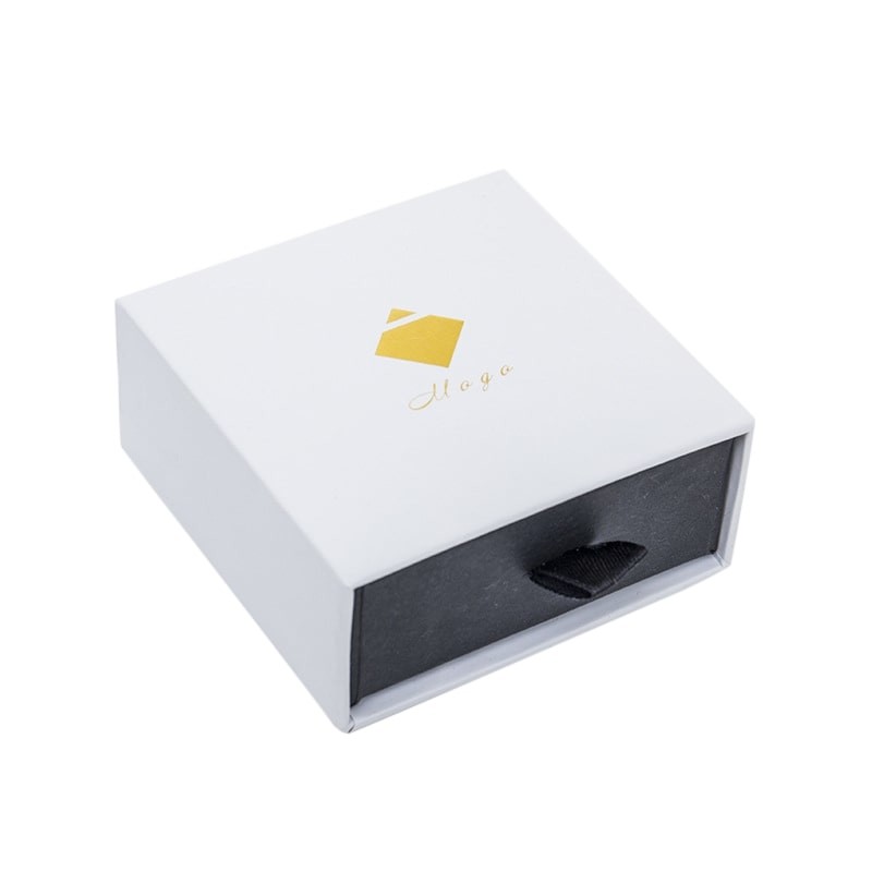 Small Sliding Style 1.5mm Cardboard Paper Drawer Boxes Packaging Ribbon Puller