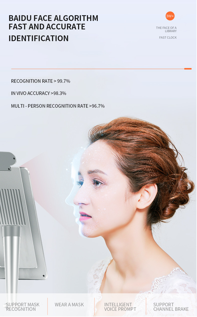 32 To 42.5 Degrees C Body Temperature Measurement Kiosks With Facial Recognition