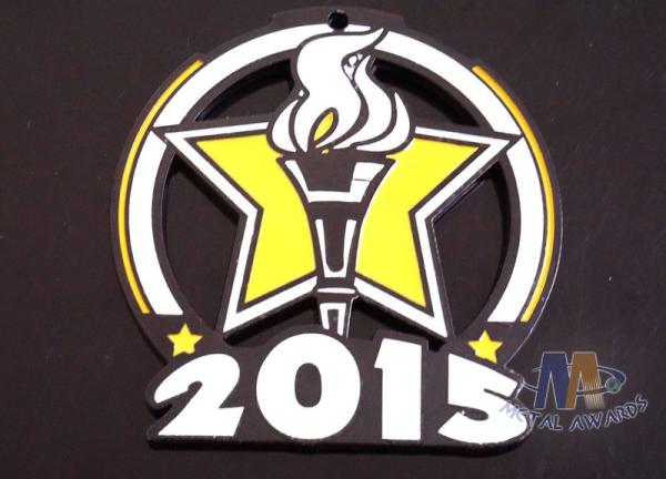 Custom Cut Out Sporst Running Metal Olympics Glow In The Dark Medals, Soft
