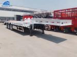 60 Ton Low Bed Semi Trailer With 12.00r20 Tire For Long Haul Freight Transport