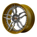 factory direct custom 18 to 22 inch aluminum yellow brushed car forged wheels