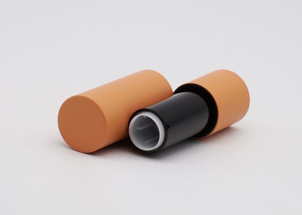 Buy cheap Orange Rubber Soft Touch Empty Lip Balm Tubes BulkRound Frosted from wholesalers