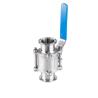 Buy cheap Sanitary Stainless Steel 304 Three-Piece Quick Clamp Ball Valve for Manual Operation from wholesalers