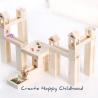 Buy cheap 60pcs Wooden Marble Track Assembly Building Blocks Ball Puzzle Children Educational Toys Kids Gift from wholesalers