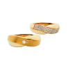 Buy cheap Textured 18k Gold Diamonds OEM 10g Customised Couple Rings from wholesalers