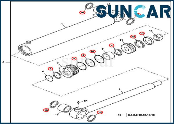 Buy cheap FYD00003973 Boom Swing Seal kits Fits 60D Deere Excavator Seal Replacement Kit from wholesalers