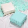 Buy cheap Square Custom Printed Display Boxes For Luxury PU Leather Jewelry Set Arts And Crafts from wholesalers