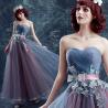 Buy cheap Gray And Purple Off The Shoulder Stage Show Dress Gorgeous Evening Dress TSJY133 from wholesalers