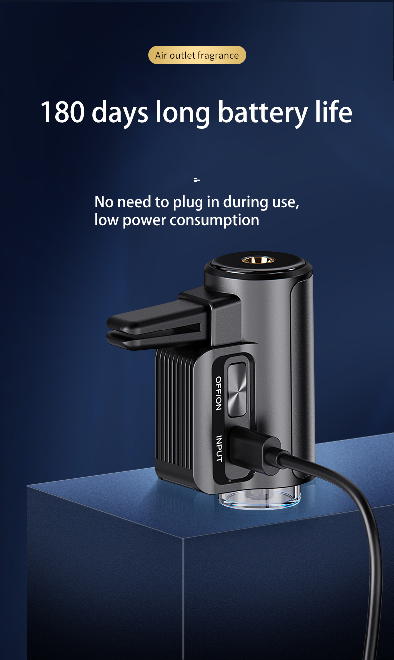 HOMEFISH Aluminium Alloy ABS Electric Fragrance Diffuser USB Rechargeable