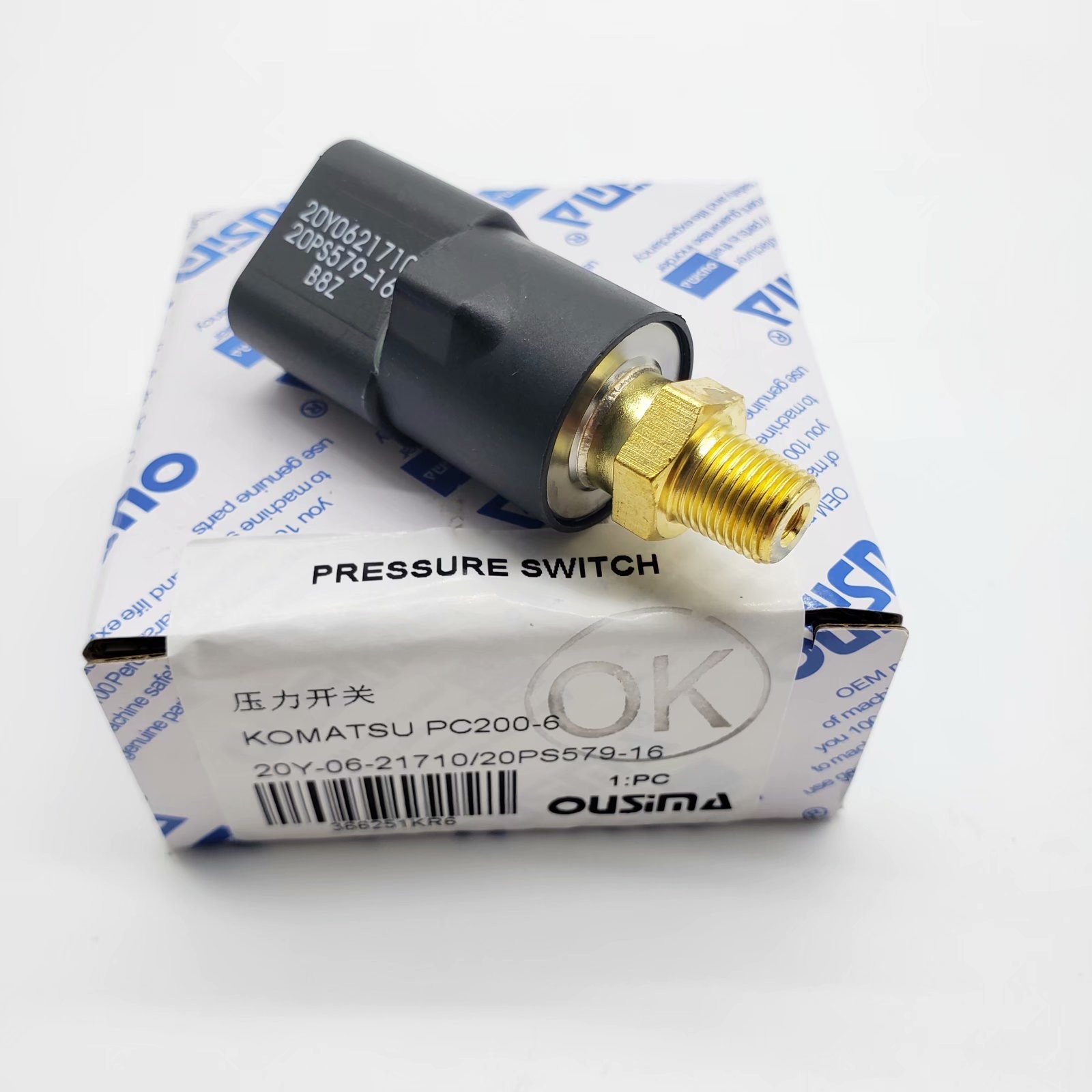 OUSIMA Pressure Switch Sensor 20Y-06-21710/20PS579-16 For KOMATSU Excavator PC200-6