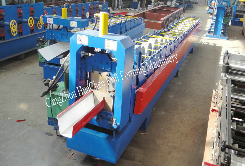 Most Popular color sheet steel metal Rain Gutter roof roll forming machine