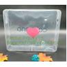 Buy cheap nylon zipper pvc bag Promotional Customize Logo print Transparent PVC plastic clear cosmetic bag with non-woven zipper from wholesalers