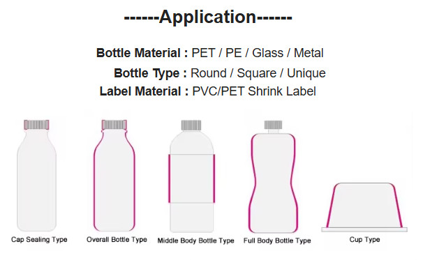 Shrink Sleeve Label Wrapping Machine For Bottle Automatic Heat Shrink Tunnel Sleeve Labeling Machine