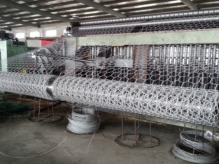4300mm Galvanized Hexagonal Double Twist Wire Netting Machineng