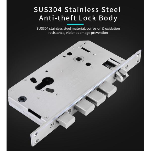 Keyless Entry Mortise Door Lock With Biometric Fingerprint Touchscreen Smart