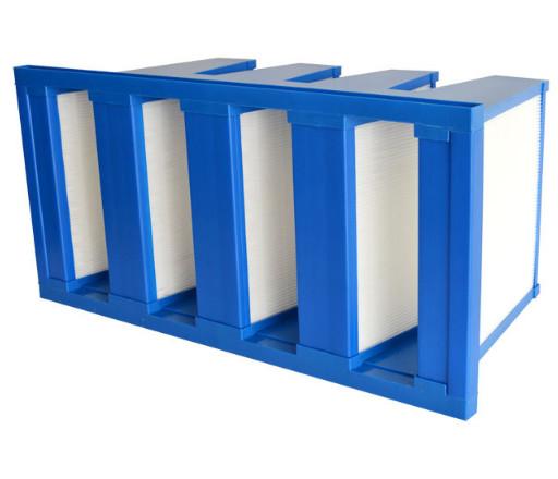Buy cheap High Efficiency W V-Shaped Fiberglass Air Purifier Hepa Compact air Filter from wholesalers