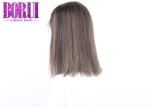 Silky Straight Colored Bob Wigs Pre Plucked With Baby Hair Mixed 100% Brazilian