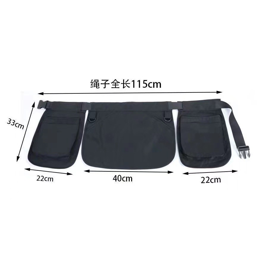OUTDOOR MULTI-FUNCTIONAL MULTI-POCKET ZIPPER FANNY PACK SPORTS FASHION BELT APRON WAIST SEAL HANGING WAIST STORAGE BAG
